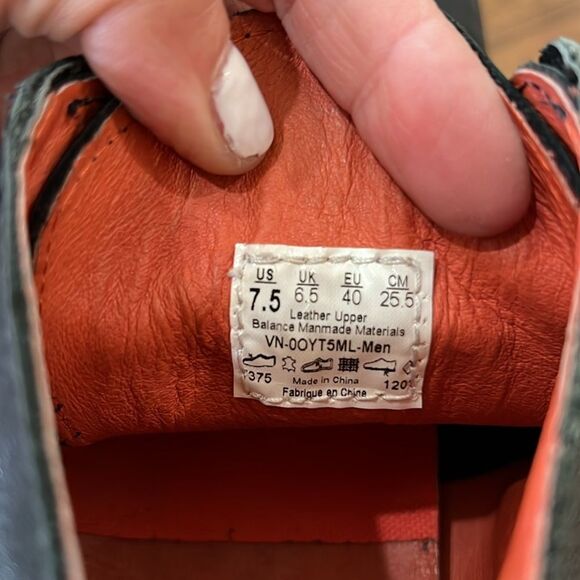 Vans OTW Stove Pipe Black Leather Sneakers Men’s 7.5 Mid-Top Casual Skate Style - Picture 6 of 10